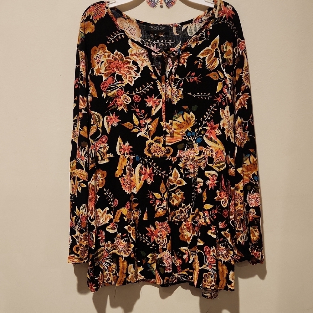 ❤️ RACHEL ZOE FLORAL BOHO TOP / BLOUSE, MEDIUM